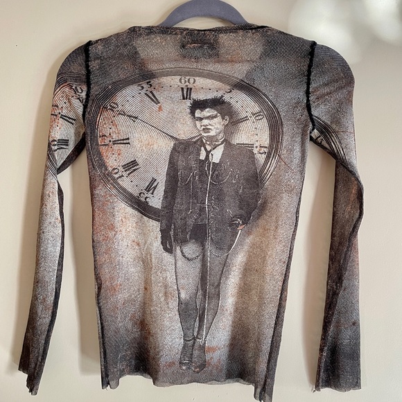 Jean Paul Gaultier Unisex vintage punk girl mesh top - Picture 4 of 9